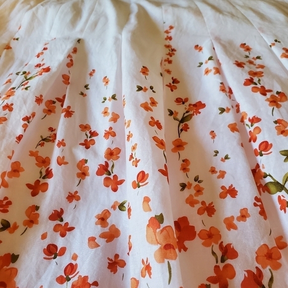 Andre Oliver Cottagecore Floral Lined Knee Length Skirt Sz 14 - Picture 2 of 9